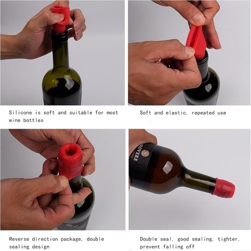 8 Pcs Silicone Seal Stopper for Wine Bottles，Reusable Champagne Wine Bottle Stopper，Wines Plug for Keeping Wines Champagne Fresh Home Use