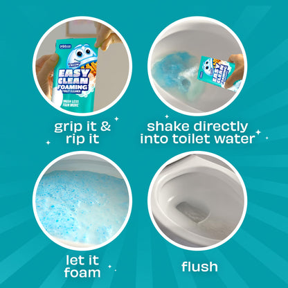 Scrubbing Bubbles Easy Clean Foaming Toilet Bowl Cleaner, Easy Drop In Powder Pouches, 100g (2 Pouches)