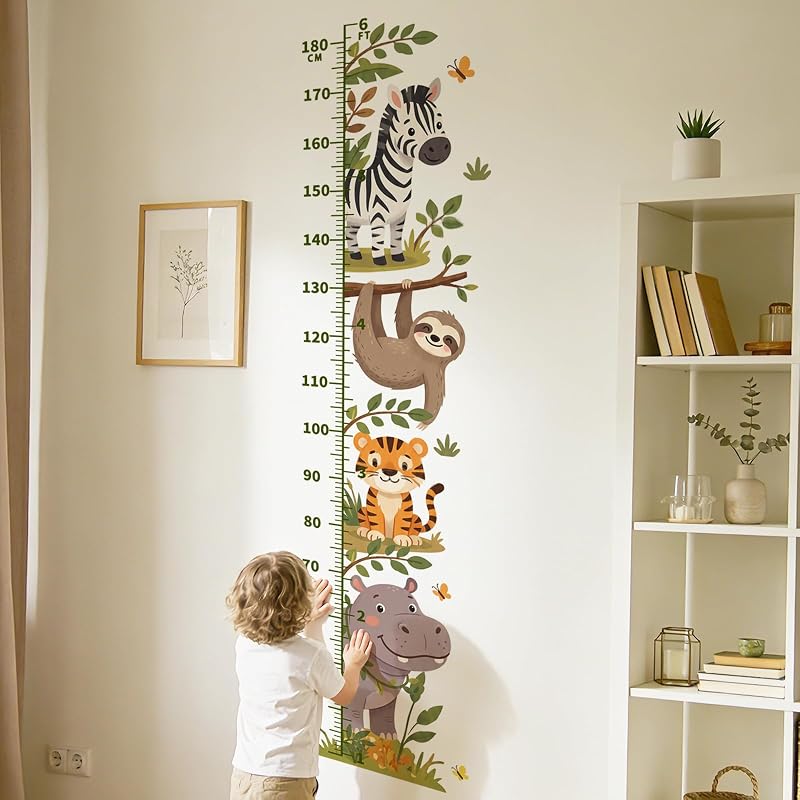 Jungle Animals Kids Height Chart Wall Decal - Removable Growth Sticker - Jungle Animals Height Chart (Variation of THIS listing)