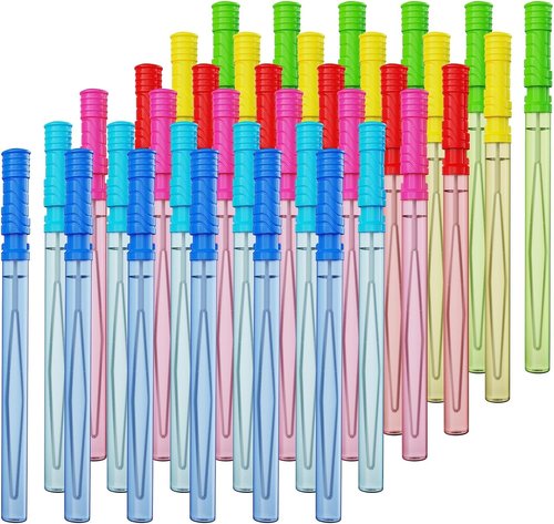 EagleStone Giant Bubble Wands - 24 PCS 14.6" Long Bubble Sticks in 6 Colors | Perfect Outdoor Summer Toys for Kids