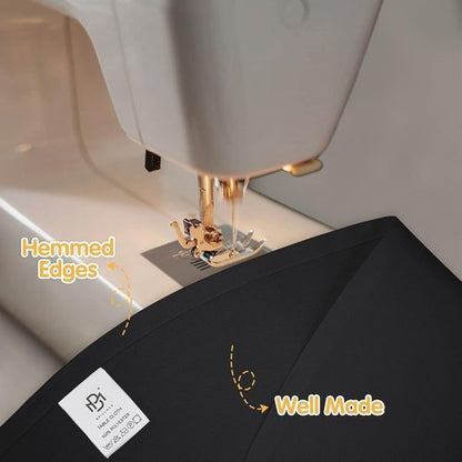 BRILLMAX 70-Inch Black Round Tablecloths - 6 Pack, Water & Stain Resistant Polyester for Weddings & Events