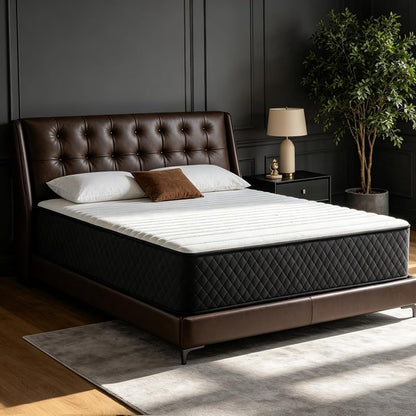 Full Size Mattress 12-Inch Hybrid – Boxed Full, Gray/Black Variation