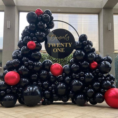 Black Balloons - 12 Inch Matte Latex Balloons | 100 Pack for Birthdays, Weddings & Celebrations
