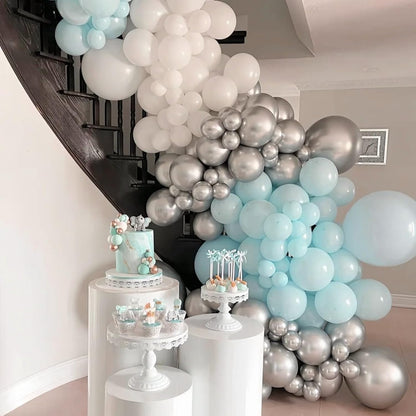 Voircoloria Aqua Blue Latex Balloons - 12 Inch, 66 Pack | Perfect for Weddings, Birthdays & Celebrations