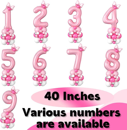 Pastel Pink Number 7 Balloon by [Brand Name] - 40 Inch Giant Foil Balloon for 7th Birthday Party