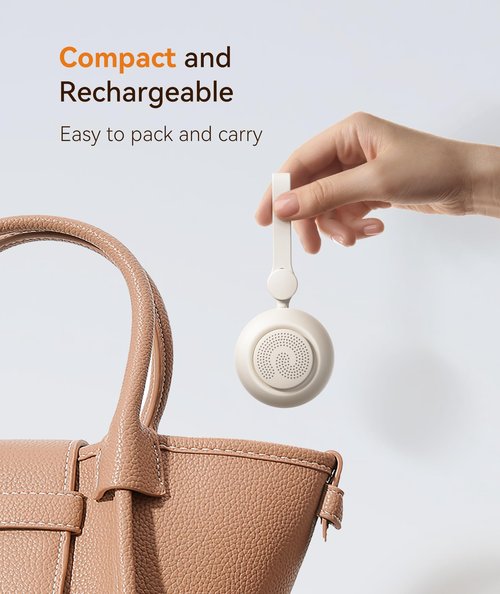 Dreamegg Portable Sound Machine - White Noise Machine for Stroller & Car Seat, Baby Sleep Soother with 19 Soothing Sounds & Nursery Light, Travel Essential, Registry Gift