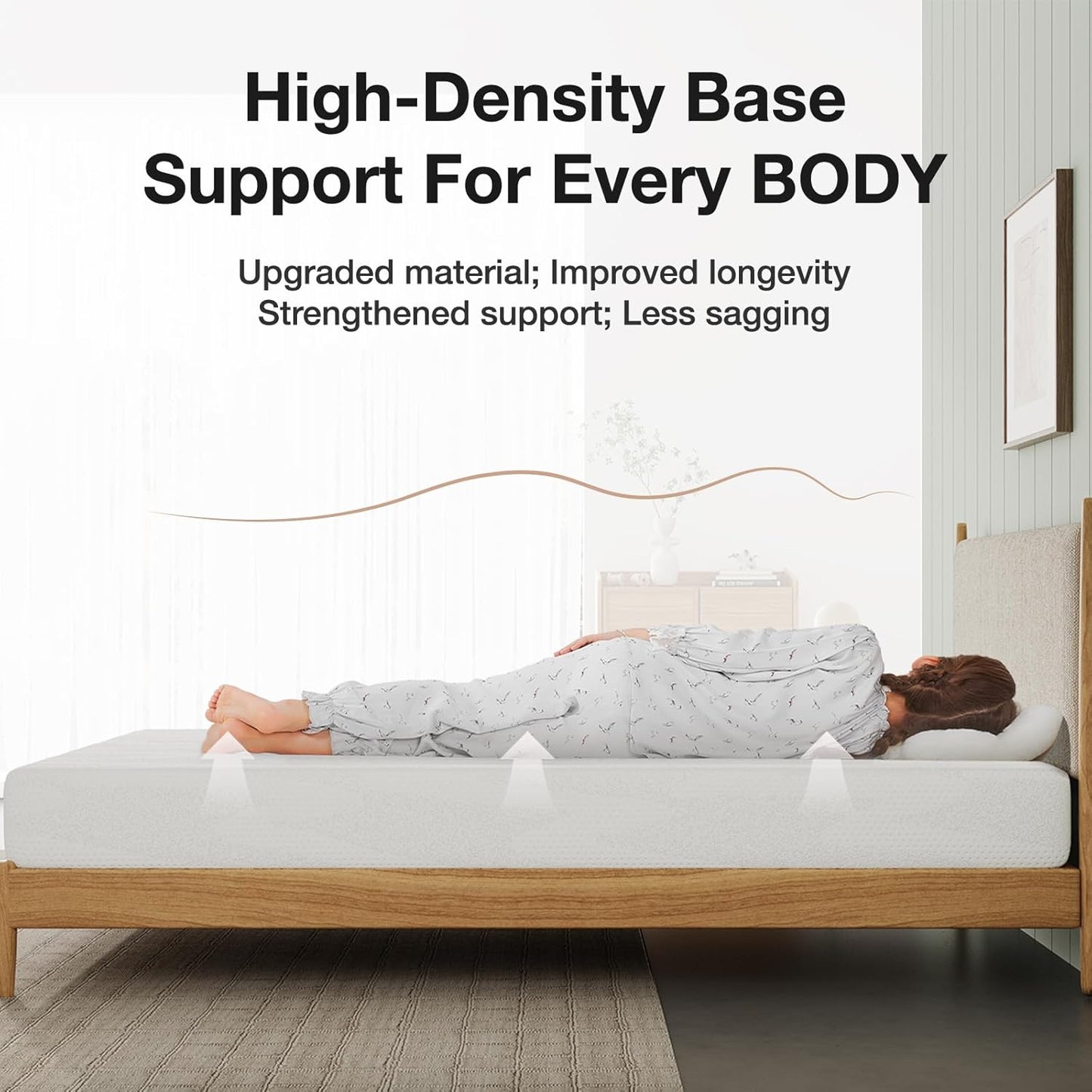 Novilla Twin Bed Mattress - 8 Inch Gel Memory Foam for Cooling Comfort & Pressure Relief | CertiPUR-US Certified, White