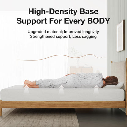 Novilla Twin Bed Mattress - 8 Inch Gel Memory Foam for Cooling Comfort & Pressure Relief | CertiPUR-US Certified, White