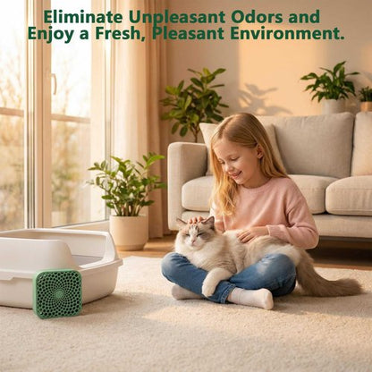 BFJOG Cat Litter Deodorizer, Box(Unscented, Natural Green, 3 Packs) - Litter Box Deodorizer, 3-Years Litter Deodorizer, Maintain a Fresh, Clean Home.