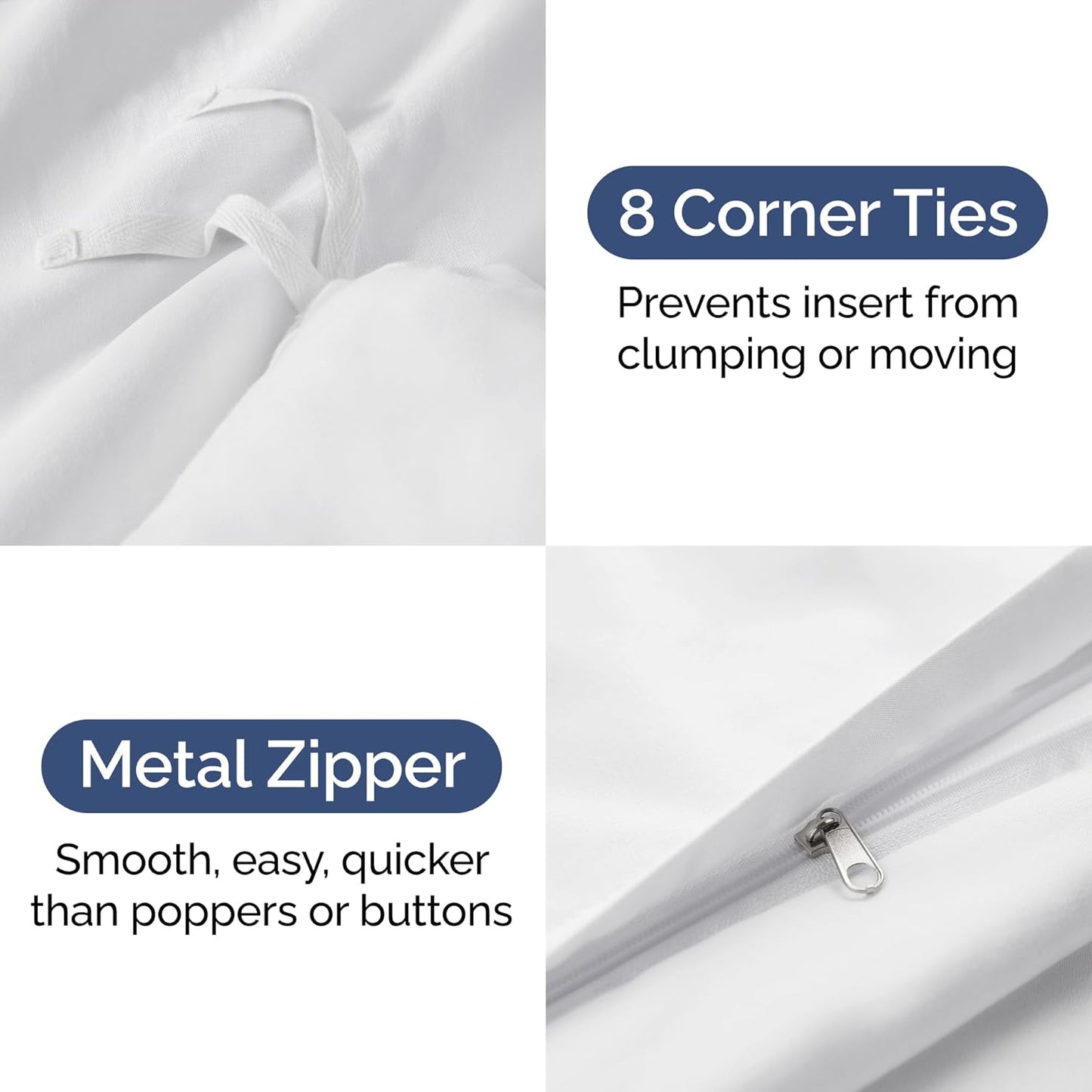 Regine Switzerland King Duvet Cover Set - Extra Soft Hotel Luxury 104" x 90" with 2 Pillow Shams - Easy Care, Fade-Free, Cozy & Breathable (White)