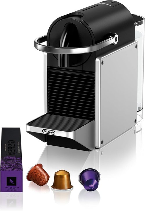De'Longhi Nespresso Pixie EN127.S - Fully Automatic Coffee Machine with 19 Bar Pressure | Compact Silver Design