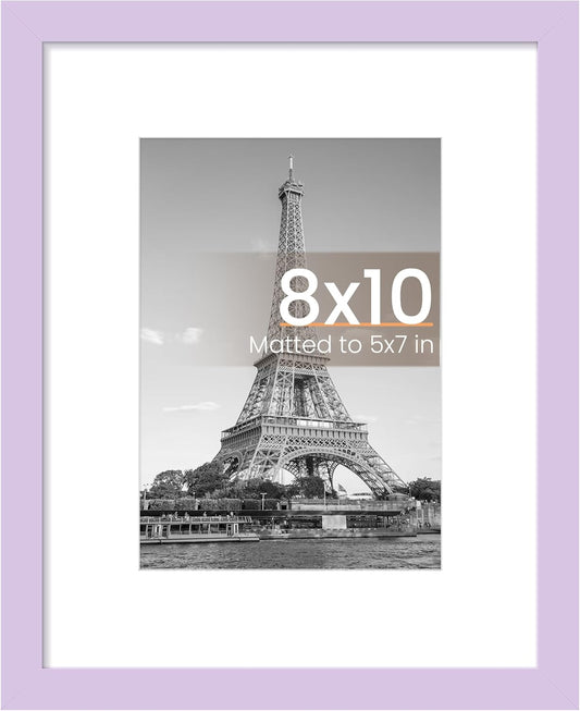 Upsimples 8x10 Picture Frame - Versatile Display for 5x7 or 8x10 Photos | Purple, 1 Pack