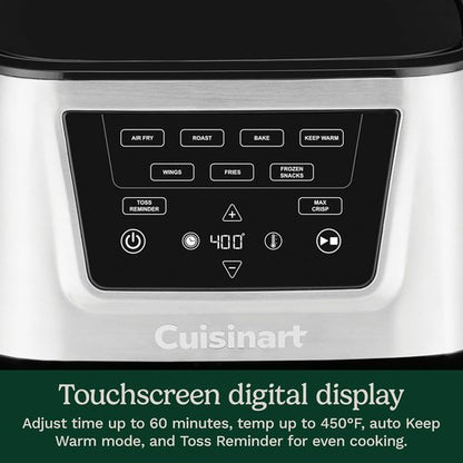 Cuisinart Air Fryer - 6-Quart Capacity with 4 Cooking Functions | PFAS-Free & Dishwasher-Safe, Black & Stainless Steel