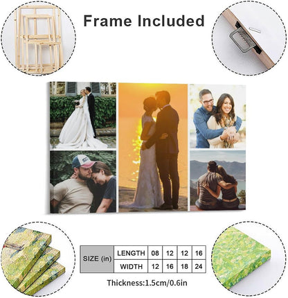 Skiennix Canvas Prints - Custom Personalized Photo Wall Art | 5 Framed Pictures for Family Gifts