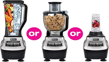 Ninja BL773CO Food Processor Blender - Powerful 67 Oz Capacity - Sleek Black Finish (Renewed)