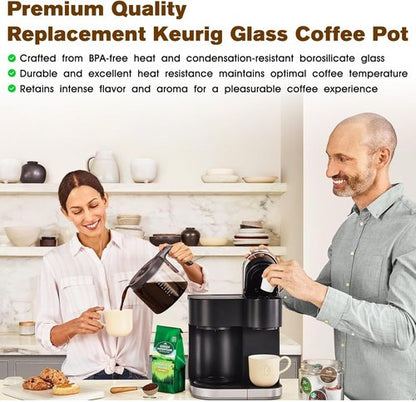 Keurig K-Duo 12-Cup Coffee Maker Replacement Glass Pot - Perfect Fit for K-Cup Pod & Carafe