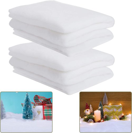 Cosweet Fake Snow Blanket - Thickened 3 x 8 Ft Faux Sheet for Crafts & Holiday Displays