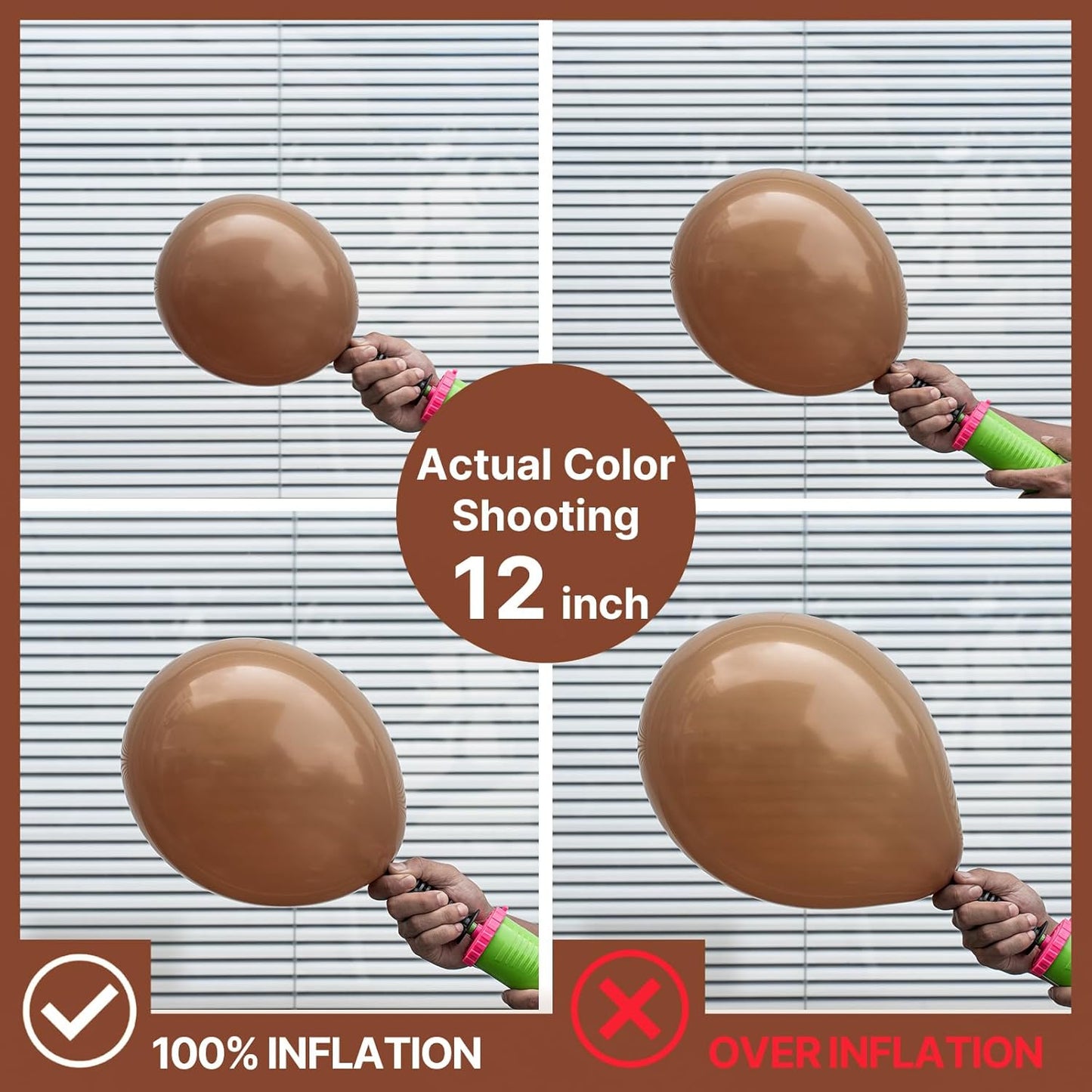 PartyWoo Brown Balloons - 101pcs 12 Inch Boho Neutral Coffee Tan Latex for Weddings & Celebrations
