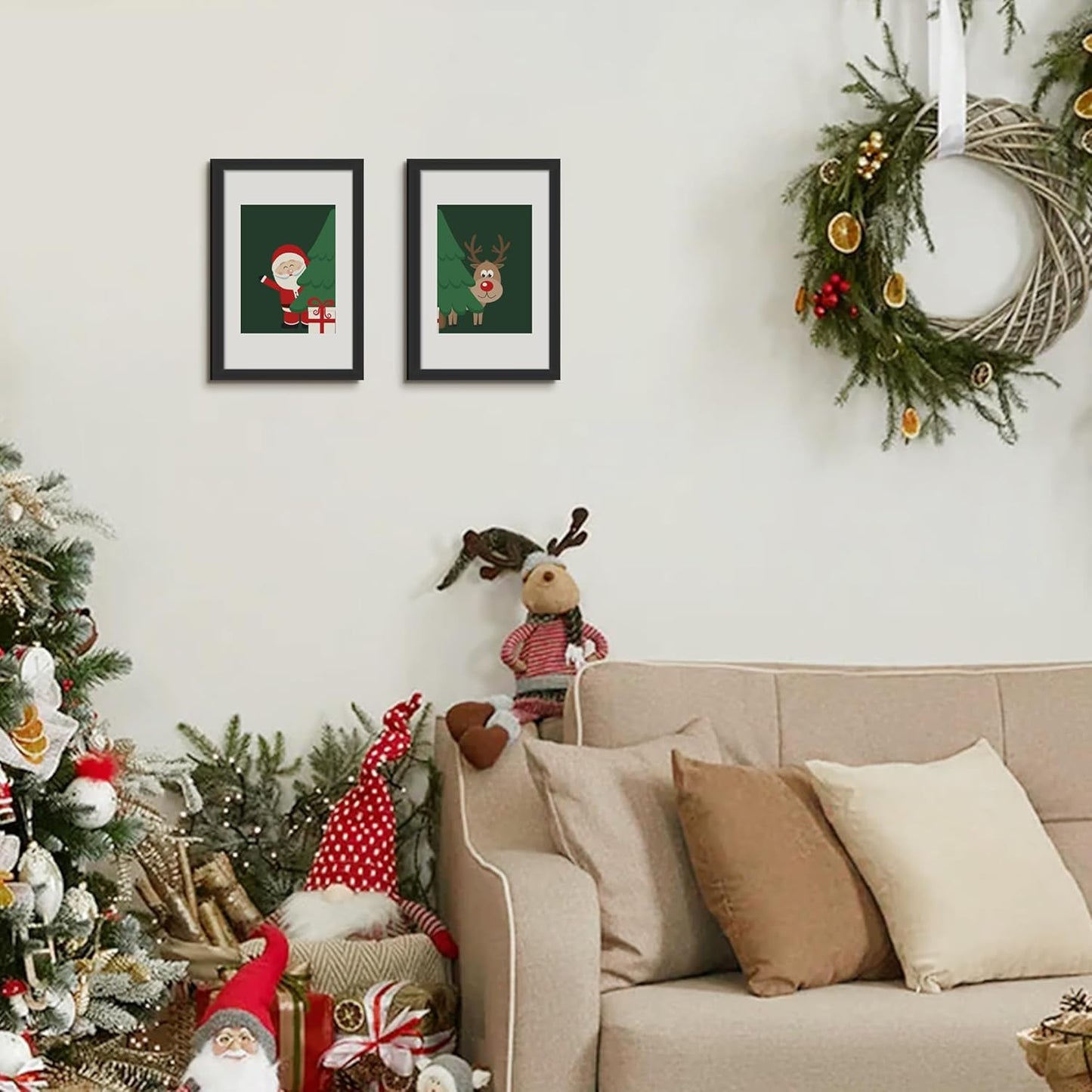 Upsimples 8x12 Picture Frame Set of 5 - Versatile Black Frames for 6x8 or 8x12 Photos | Wall Gallery Decor