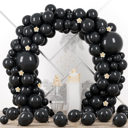 Voircoloria Black Balloon Garland Arch Kit - 90 Pack of 5/10/12/18 Inch Balloons for Weddings, Graduations & Parties