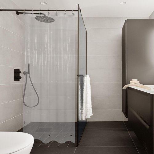 Mrs Awesome Stall Shower Curtain Liner 36x72, PEVA Plastic Shower Liner for Bathroom Lightweight & Waterproof, 36 x 72, Clear