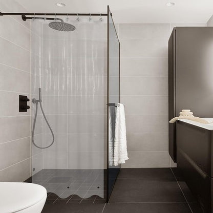 Mrs Awesome Stall Shower Curtain Liner 36x72, PEVA Plastic Shower Liner for Bathroom Lightweight & Waterproof, 36 x 72, Clear