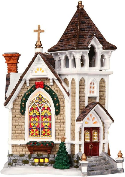 Lemax Christmas Village Little River Church | Battery Operated LED Decor - 45069