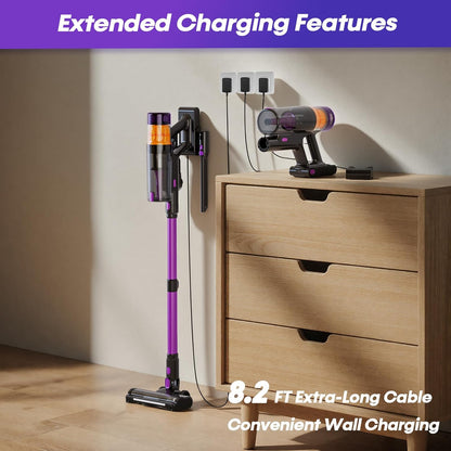 Skiennix Cordless Vacuum Cleaner - 650W 48KPa Lightweight Stick Vacuum with LED Display | Ideal for Pet Hair & Carpets