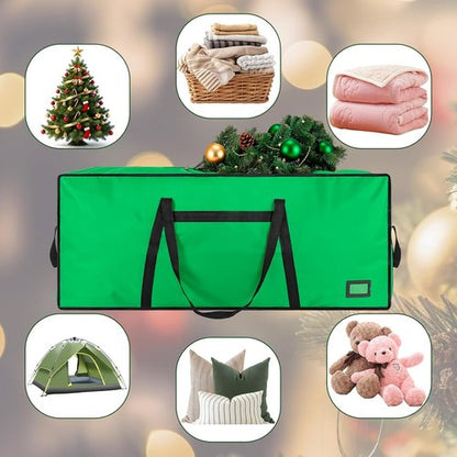 Heavy Duty Christmas Tree Storage Bag by [Brand Name] - Reinforced Handles & Dual Zippers | Fits 3FT-4.5FT Artificial Trees, Green