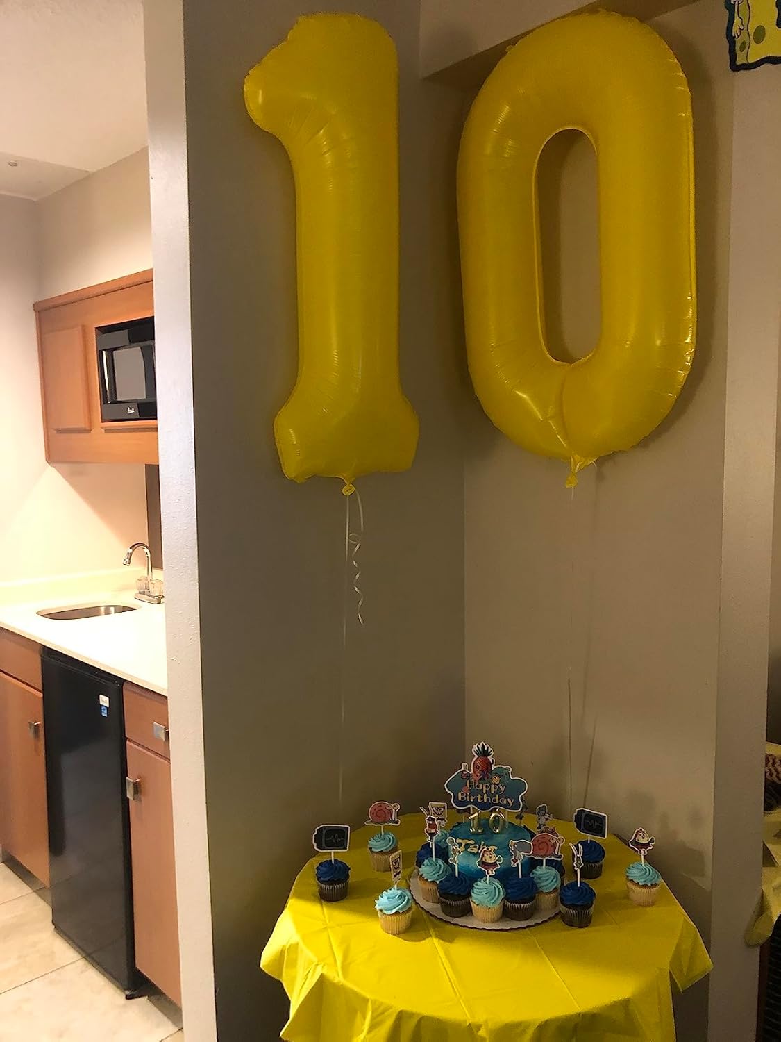 Number 0 Balloons - 40 Inch Yellow Birthday Decorations | Perfect for Milestone Events & Baby Showers