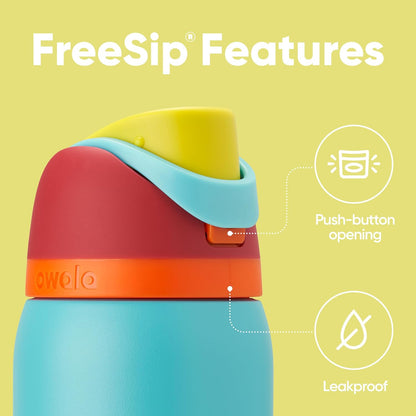 Owala FreeSip Insulated Stainless Steel Water Bottle - BPA-Free, 40 Oz, Perfect for Travel | Summer Sweetness