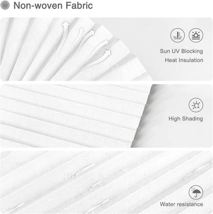 Skiennix Cordless Window Blinds - No Drill, Clip-On, Self-Adhesive, Pleated Paper Shades for Home & Nursery
