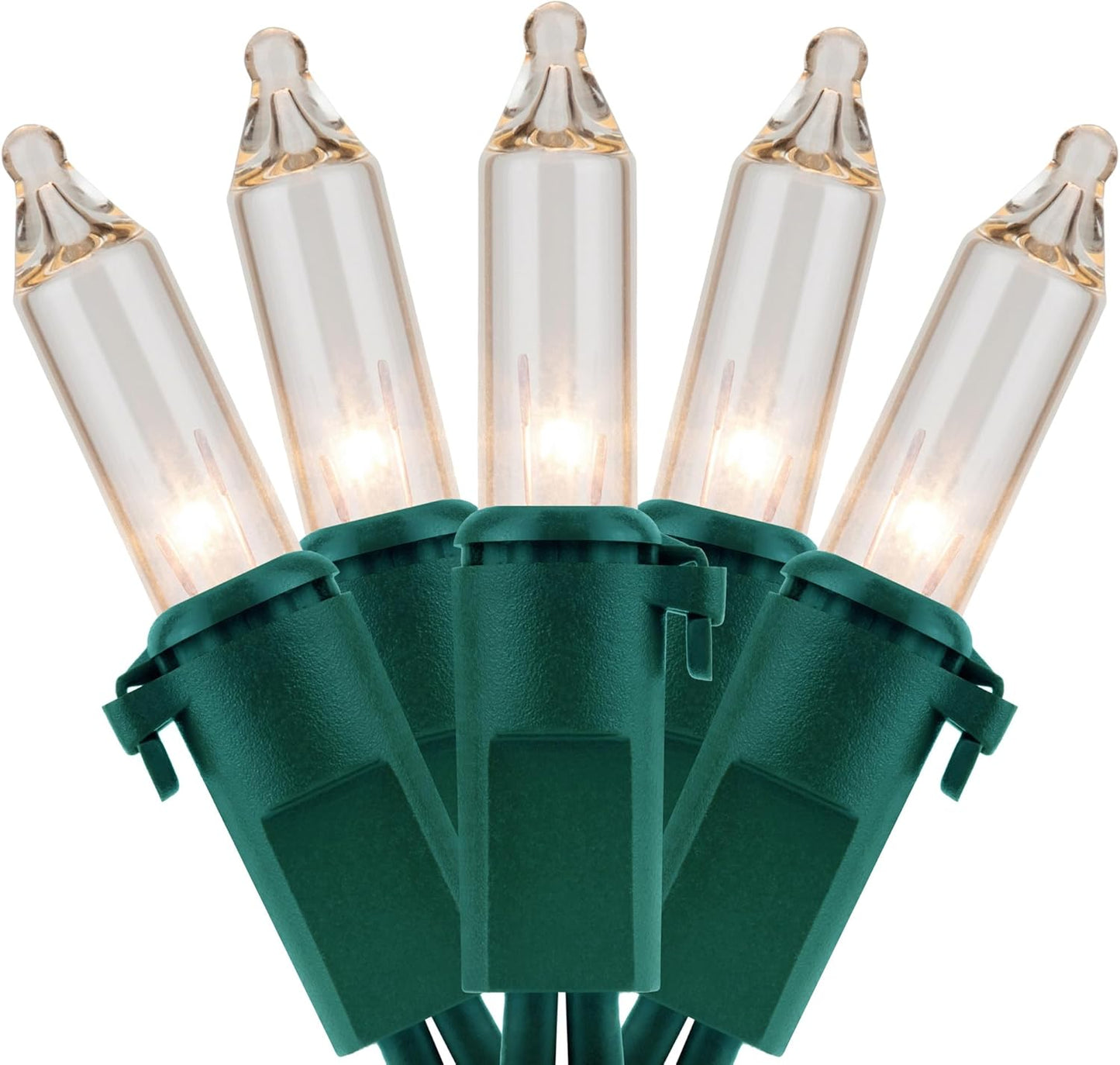 YULETIME 200 Clear Christmas Lights - UL Certified Incandescent String Lights | 33 Feet, 100 Count