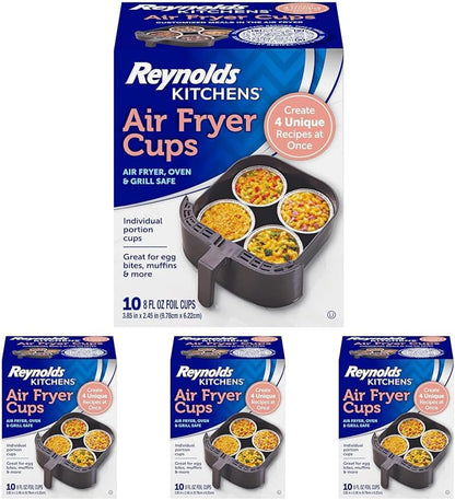 Reynolds Kitchens Air Fryer Cups - Convenient Meal Prep Solution for Picky Eaters | 40 Pack, 8 fl oz