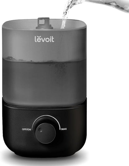 LEVOIT Classic 160 Top-Fill Ultrasonic Cool Mist Humidifier,Super Easy to Fill & Clean,Quiet Operation for Bedroom Home & Plants,Auto Shut-off for Safety,360° Rotating Nozzle,2.5L,Black,(Pack of 8)