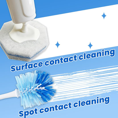 Skiennix Toilet Cleaning System - 40 Disposable Brush Refills & Wall-Mounted Holder Set