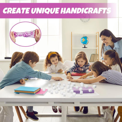 Skiennix 400 Pcs Jelly Cube Charms - Colorful DIY Art Accessories for Kids