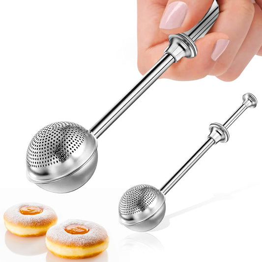 Powdered Sugar Shaker by [Brand Name] - Stainless Steel Duster for Easy One-Handed Use | Perfect for Flour & Spices