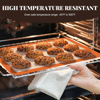 Silicone Baking Mat Set - Reusable Non-Stick Food Safe Mats for Cookies & Bread | Oven Safe