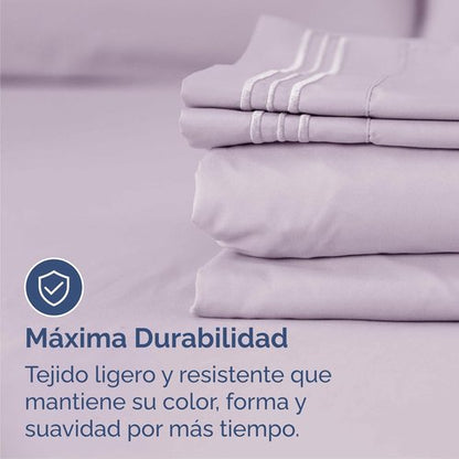 Cal King Size Sheet Set by [Brand Name] - Comfy, Breathable & Cooling Luxury Bedding - Deep Pockets, Wrinkle-Free - Light Lavender