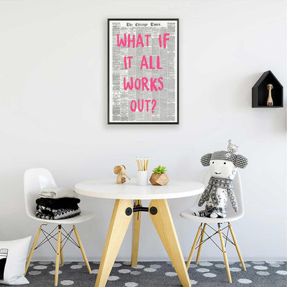 Skiennix Retro Newspaper Poster - Positive Affirming Quote Canvas Wall Art | 12x18in Framed Decor