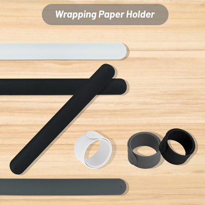 REDANHA Wrapping Paper Holder - 12 Silicone-Covered Metal Strips for Gift Storage & Organization