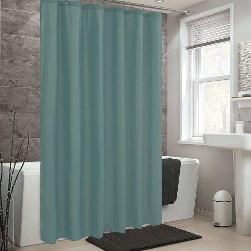 ALYVIA SPRING Stall Fabric Shower Curtain Liner Waterproof - Soft & Lightweight Small Shower Curtain with Magnets for Narrow Stall Size, Machine Washable - 36x72, Sea Teal