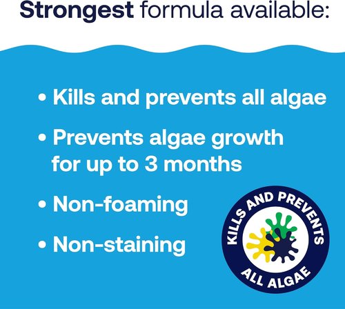 HTH 67089 Algae Guard Ultra - Long Lasting Swimming Pool Care Chemical, 32 Fl Oz