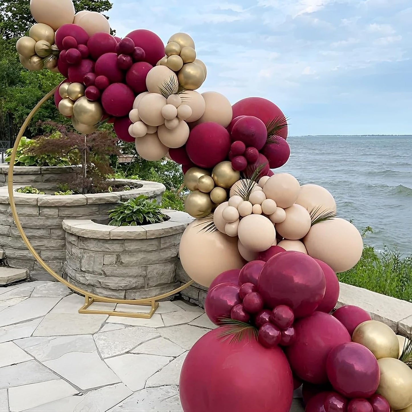Voircoloria 105pcs Burgundy Balloons - 12 Inch Maroon Latex Balloons for Parties & Celebrations
