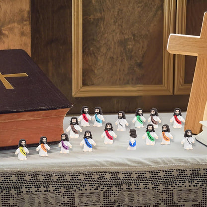 Owurha Jesus Love You Mini Figures - 100 Pcs Tiny Religious Figurines for Parties & Gifts