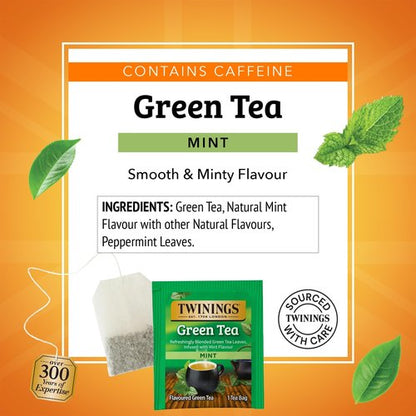 TWININGS TEA, TEA,GREEN,MINT 20 BAG