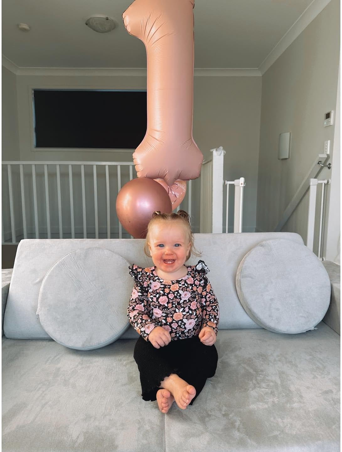Regine Switzerland 40-Inch Light Brown Number 1 Balloon - Perfect First Birthday Decoration for Kids