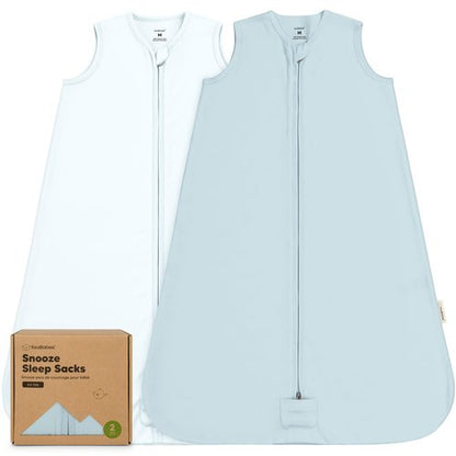 2-Pack Baby Sleep Sacks, Zipper Wearable Blanket - 0.5TOG Organic Cotton, Lightweight, Soft Cozy Toddler Sleeping Sack 6-12 months,Easy to Wear Large Newborn Transition Swaddles Sleepsacks(Glacier, M)