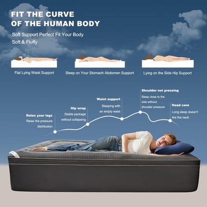 BEDLORE Queen Mattress Topper - Thick Pillow Top Pad for Back Pain Relief | Cooling Soft Cover with Deep Pockets